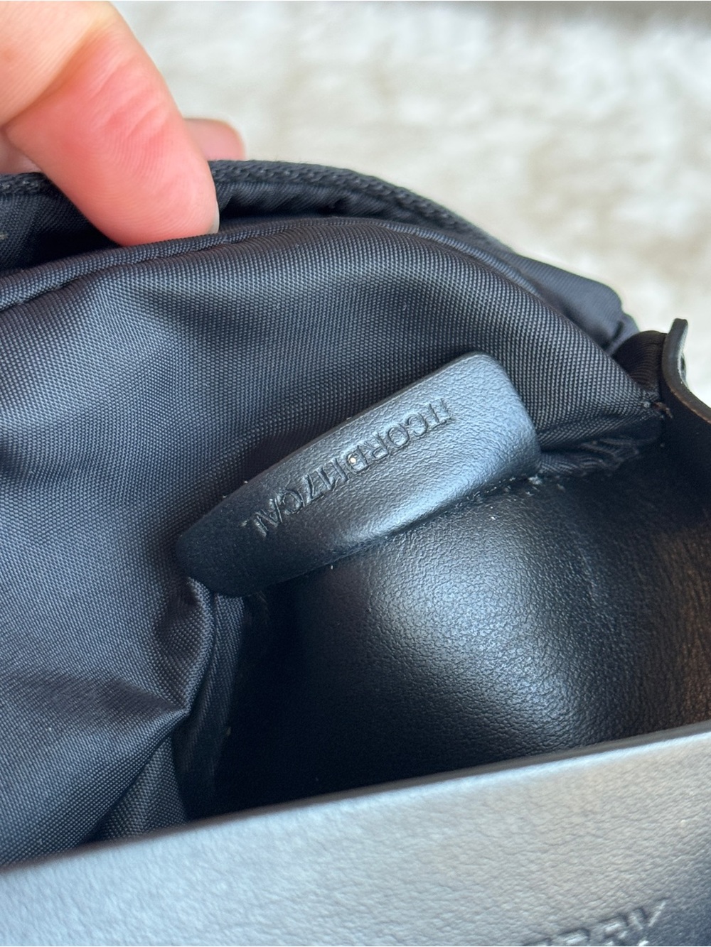 Burberry Beige Check Canvas and Black Logo Belt Bag - Picture 6 of 15
